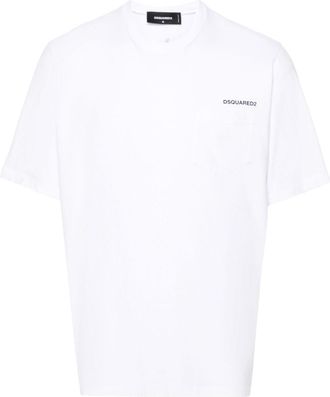 Dsquared2 logo-print cotton T-shirt - men - Cotton - L - White
