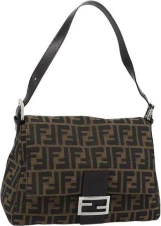 Fendi Pre-owned Zucca Canvas Shoulder Bag - - Pre-owned - Donna - Marrone - ONE SIZE