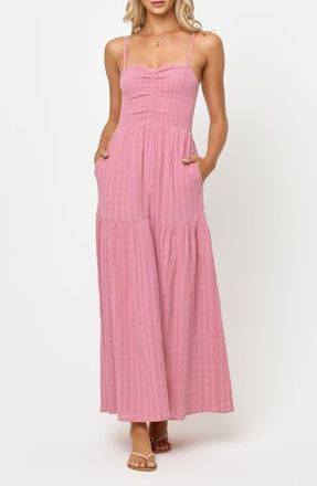 L*Space Mallorca Smocked Cover-Up Maxi Dress in Cherry Blossom at Nordstrom, Size X-Small