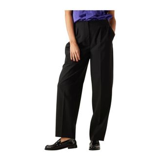 Selected Broeken, Dames, Zwart, XS, High Waist Barrel Pant