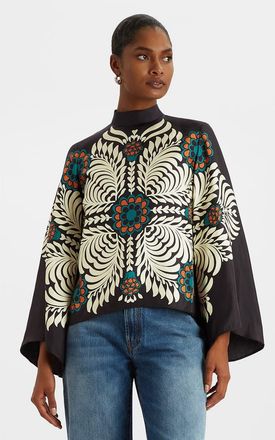 La DoubleJ Make An Exit Top Mix Tiles Plac&eacute;e Black at Nordstrom, Size X-Small