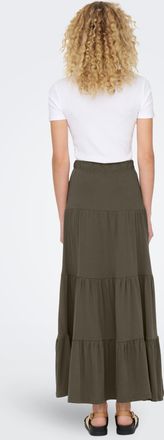 Only Maxirock ONLY ONLMAY MAXI SKIRT, Damen, Gr. XXL, grape leaf, Jersey, Obermaterial: 100% Baumwolle, unifarben, figurbetont kn&ouml;chelfrei, R&ouml;cke Maxirock,
