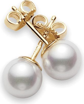 Mikimoto Pearl & 18K Gold Stud Earrings at Nordstrom