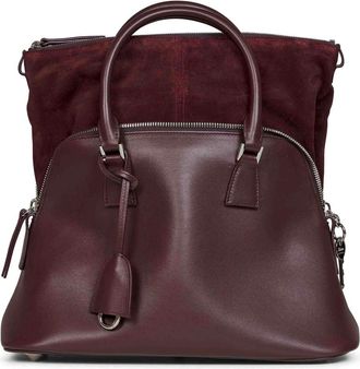 Maison Margiela 5Ac Soft Medium Handbag - Dames - Handtassen - Rood - ONE Size - Katoen - Tassen