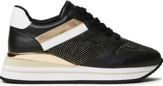 Twinset Zwarte Rhinestone Hardloopschoenen - Dames - Sneakers - Veelkleurig - 39 EU - Schoenen