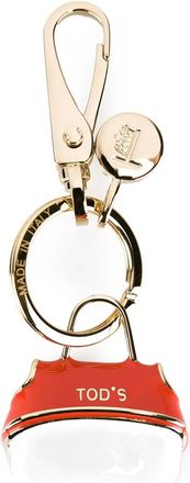 Tod's logo tote keyring - Rosso