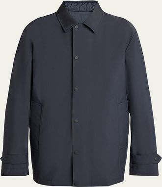 Moncler Mens Snap-Front Shirt Jacket
