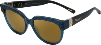 Chopard Brown Flash Mirror Gold Oval Ladies Sunglasses SCH234S U36G 56