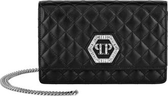 Philipp Plein Nappa Leather Mini Shoulder Matelasse - Dames - Schoudertassen - Zwart - ONE Size - Leer - Tassen