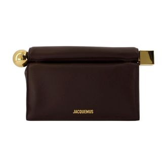 Jacquemus La Pochette Rond Carr&eacute; - female - Jacquemus - Clutches - Brown - ONE SIZE - Bags