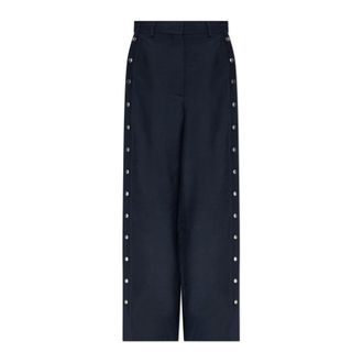 Stella McCartney Wide-Leg Broeken - Dames - Broeken - Blauw - Maat: XS Wol