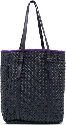 Bottega Veneta 2010 Leather Intrecciato tote bag - women - Calf Leather - One Size - Purple