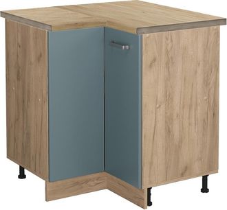 Vicco Armario De Esquina R-line, Gris Azulado, 75.6 Cm, Et Roble