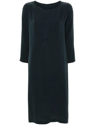 Pr&iuml;vate 0204 Midi-jurk met ruches - Blauw