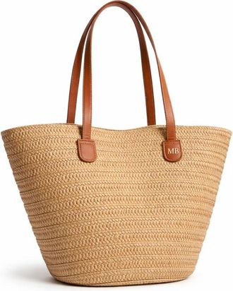 Generic Personalised LOTTIE Straw Tote Beach Shoulder Bag