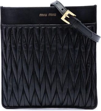 Miu Miu Pre-owned Miu Miu Nappa Matelasse Crossbody Unisex QZCCP5738C90PE6X