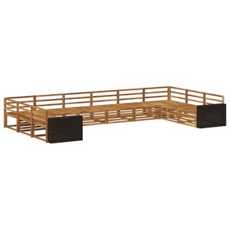 vidaXL Juegos De Sof&aacute;s 10 Uds. Madera De Acacia S&oacute;lida Vidaxl