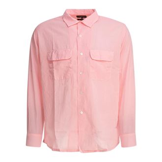 Beams Plus Camp Collar Shirt - Heren - Casual Overhemden - Roze - M - Overhemden