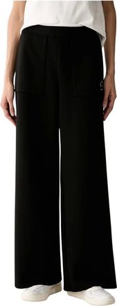 Karl Lagerfeld Broeken, Dames, Zwart, L, Wijde broek
