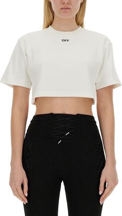 Off-white T-Shirt Cropped A Coste-Donna