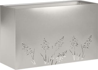 vidaXL Macetero De Jard&iacute;n Plateado 80 X 20 X 49 Cm Acero Inoxidable Vidaxl