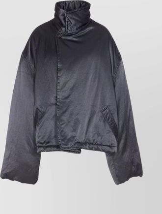 Maison Margiela high collar down jacket featuring pockets