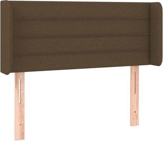 vidaXL Cabecero Con Led De Tela Marr&oacute;n Oscuro 93x16x78/88 Cm Vidaxl