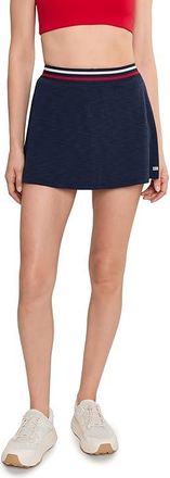 SPLITS59 Kaia Active Rib Skorts Womens Workout Heather Indigo : LG, Polyester/Spandex