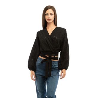 Patrizia Pepe Black Cotton Womens Blouse