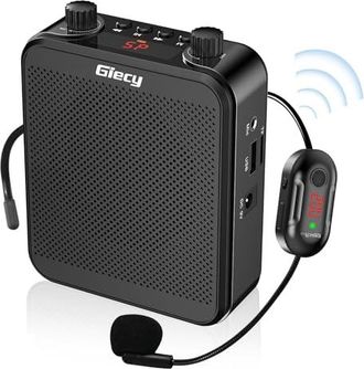 OEM Amplificador De Voz Port&aacute;til Con Micr&oacute;fono Inal&aacute;mbrico Uhf Y Bater&iacute;a De 2800 Mah, Reproductor Mp3/tf/usb, Radio Fm Y Grabadora Para Profesores, Giras 