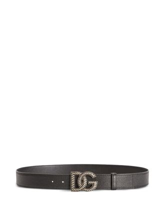 Dolce & Gabbana logo-buckle belt - Black