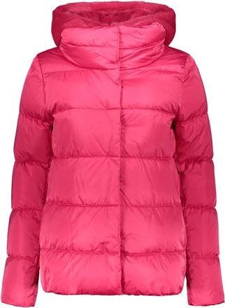 Herno Moderne Gewatteerde Jas met Capuchon - Dames - Gewatteerde jassen - Roze - L - Polyester - Jassen