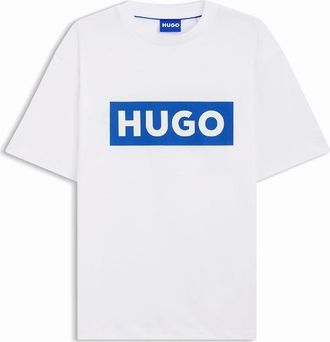 HUGO BOSS Mens Nico Logo Print T-Shirt - White - Size: 38