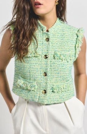 Derek Lam Loa Cotton Blend Tweed Vest in Electric Multi at Nordstrom Rack, Size 00