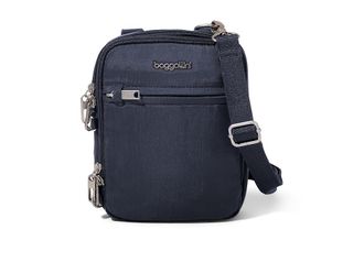 Baggallini Securtex Anti-theft Mini Everything Crossbody Cross Body Womens Handbags French Navy, Nylon