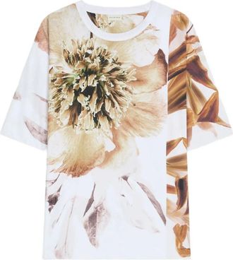 Dries Van Noten T-Shirt Hein In Cotone Con Stampa Peonie-Uomo