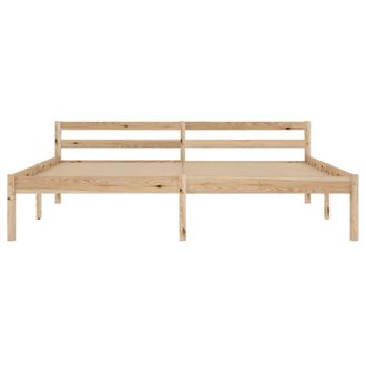 Berkfield Home Modern Bed Frame Solid Pine Wood 160x200 cm in Natural
