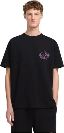 Flaneur Fl&acirc;neur, Tops, Heren, Zwart, XS, Katoen, Happy Flower T-Shirt