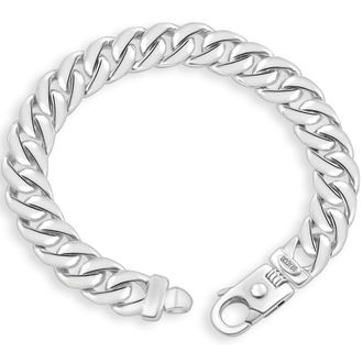 Pompeii3 Mens 14k Gold (74gram) or Platinum (139gram) 12mm Link Bracelet 8.5