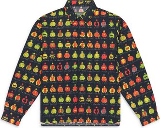 Denim Tears Black Watercolor Jockey Button Up