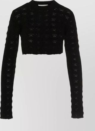 Sportmax medea crew neck cropped sweater