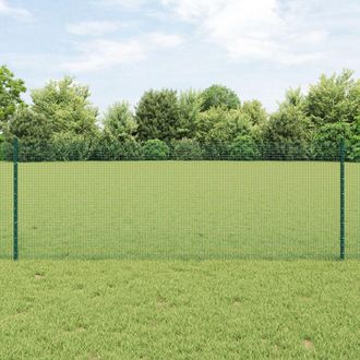 Berkfield Home Welded Wire Fence with 44 U Posts Green 0.8x100 m Steel