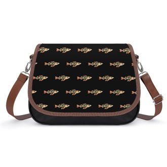 Generic Colorful Fish Womens Crossbody Bag Fashion Shoulder Handbags Message Tote Bag with Adjustable Strap