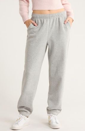 PacSun Classic Cotton Blend Fleece Joggers in Heather Grey at Nordstrom, Size X-Large