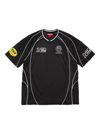 SUPREME T-shirt con rifinitura a contrasto - Nero