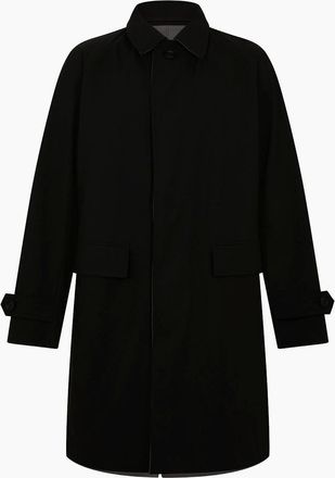 HUGO BOSS Mens Mens Jared Rvs 241 10256667 01 Overcoat - Black - Size: 42/Regular