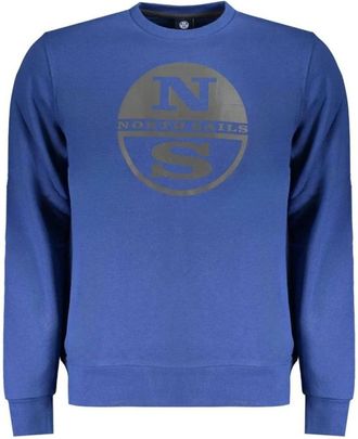 North Sails Crew Neck Sweatshirt NSLogo - Heren - Sweatshirts - Blauw - S - Katoen - Hoodies & sweatvesten