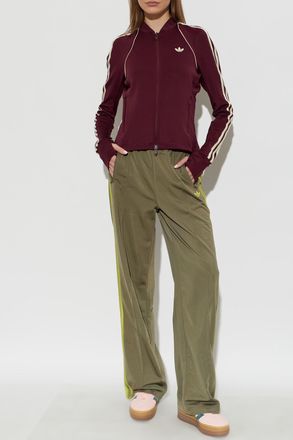 adidas Zip-up Sweatshirt With Logo, Womens, Burgundy