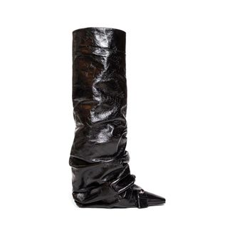 ブーツその他 THE ATTICO Lea boots Rea leather knee-high boots in black - The Attico | Mytheresa