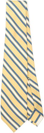 Barba stripe-pattern silk tie - men - Silk - One Size - Yellow